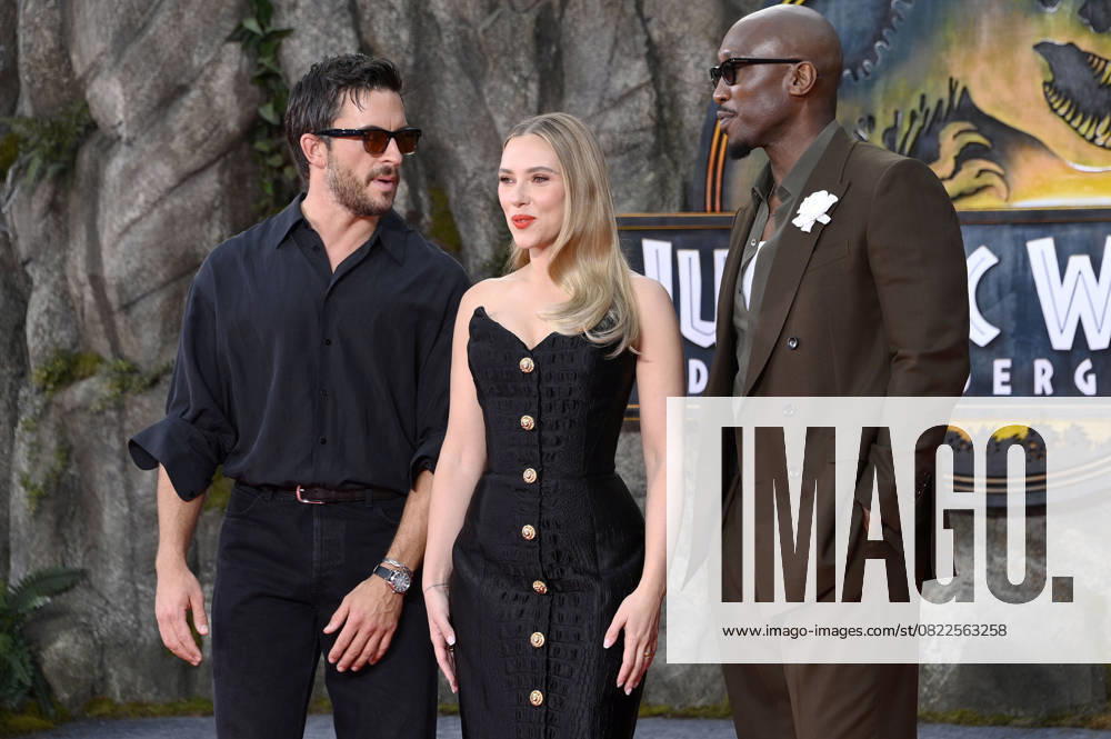 Jonathan Bailey, Scarlett Johansson and Mahershala Ali at the premiere of the movie Jurassic World Rebirth Jurassic World Die Wiedergeburt at Zoo Palast Berlin, 18 06 2025 Foto:xN.xKubelkax xFuturexImagex jurassic_berlin_5783