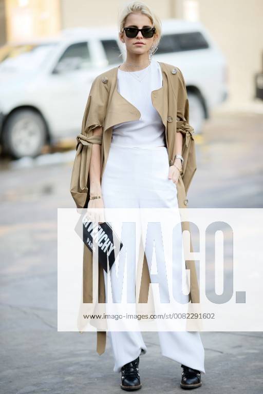 Blogger Caroline Daur posing outside of the Cushnie Et Ochs runway show during New York Fashion Week - Feb 10, 2017 - NYFW: Fall 2017 Street Style Day 2, New York City New York United States