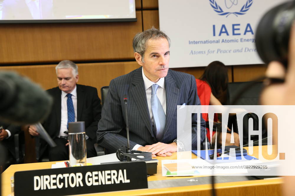 IAEA board convenes emergency meeting following US strikes on Iranian nuclear facilities VIENNA, AUSTRIA - JUNE 23: International Atomic Energy Agency (IAEA) Director General Rafael Mariano Grossi convenes the emergency meeting held by the Board of Governors of the IAEA following US strikes on three nuclear facilities in Iran, in Vienna, Austria on June 23, 2025. Askin Kiyagan Anadolu Vienna Austria. Editorial use only. Please get in touch for any other usage.