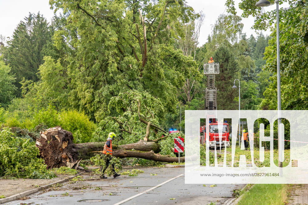 Unwetter News ID: EN 2025-06-23 Unwetter über Einsiedel sorgt für zahlreiche Sturmschäden Feuerwehr im Großeinsatz Schäden an Bahnstrecke und Gynasium Einsiedel Chemnitz-Einsiedel. Schwere Gewitter sind am Montagnachmittag gegen 14:30 Uhr über Einsiedel bei Chemnitz hinweggezogen. Besonders schwere Sturmböen sorgten in der Einsiedler Straße, im unteren Teil der Ortschaft für zahlreiche Sturmschäden. Mehrere Bäume wurden entwurzelt und Baumkronen abgerissen. Betroffen waren neben der Einsiedler Straße, auch das Gynasium Einsiedel sowie die Bahnstrecke der Citybahn C13 Chemnitz-Aue. Diese musste wegen der Sturmschäden gesperrt werden. Nach wie vor sind die Kameraden der Feuerwehr dabei, die Schäden zu beseitigen. Neben den Feue