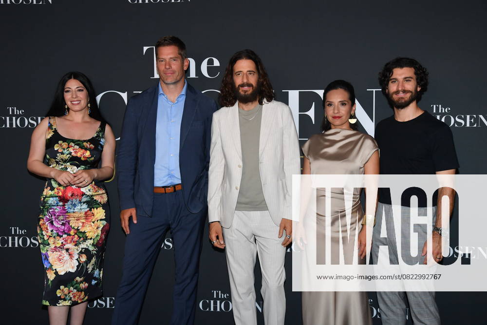 Rome, Cinema Adriano Premiere of the Series The Chosen The Last Supper , In the photo: Elizabeth Tabish Dallas Jenkins Jonathan Roumie Vanessa Bonavente George Harrison Xanthis