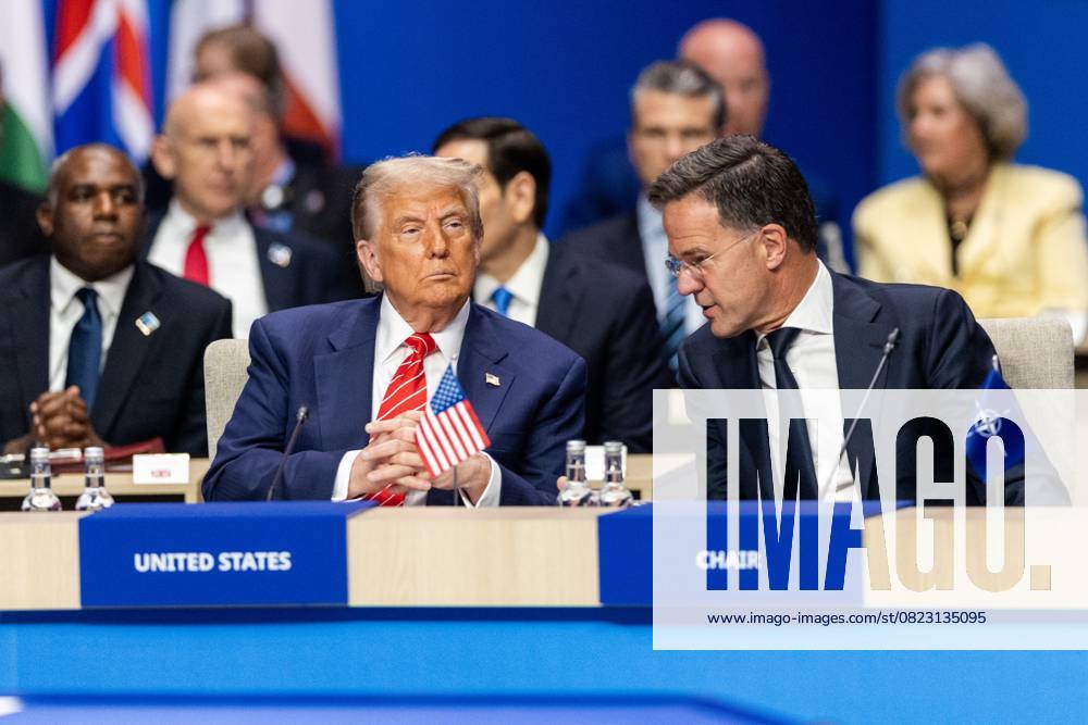 U.S. President Donald Trump, NATO chief Mark Rutte (l-r) prior to the NATO summit meeting at the World Forum in The Hague, The Netherlands on June 25 2025. The Netherlands, for the first time in NATO s history of existence, is hosting a NATO summit. ANP SEM VAN DER WAL netherlands out - belgium out