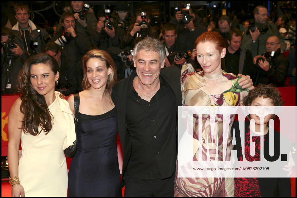 KATE DEL CASTILLO, ERICK ZONCA, TILDA SWINTON AND AIDAN GOULD RED CARPET FOR JULIA AT THE 58TH BERLINALE RED CARPET JULIA MOVIE INTERNATIONAL FILM FESTIVAL OF BERLIN BERLIN Germany