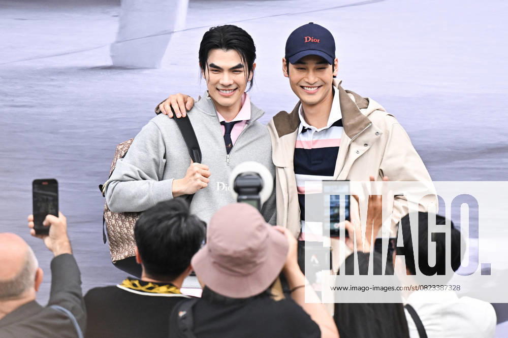 Dior Homme Arrivals Mile Phakphum Romsaithong and Apo Nattawin Wattanagitiphat attending the Dior Homme Menswear Spring Summer 2026 show as part of Paris Fashion Week in Paris, France on June 27, 2025. Photo by Aurore Marechal ABACAPRESS.COM Paris France