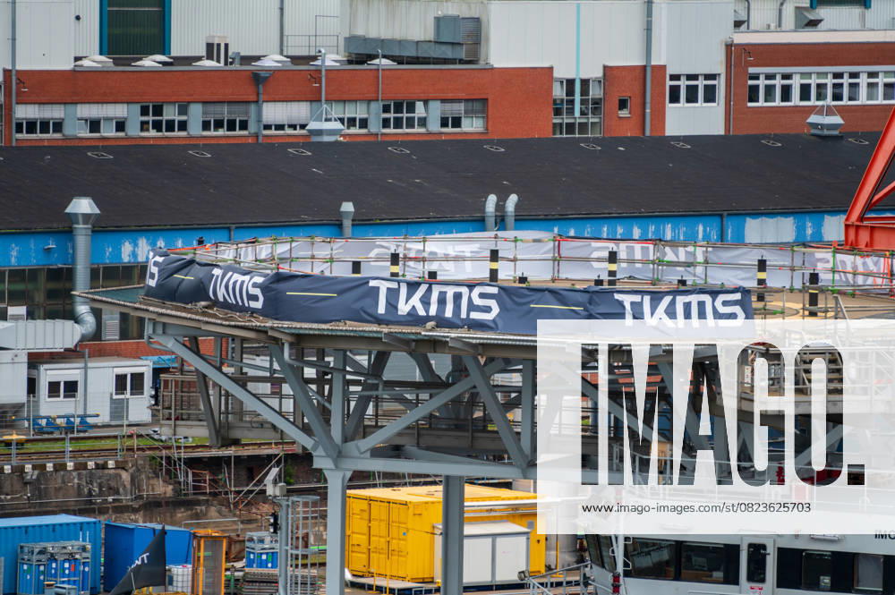 TKMS formerly TyssenKrupp Marinesystems in Kiel, the new halls for the construction of modern submarines