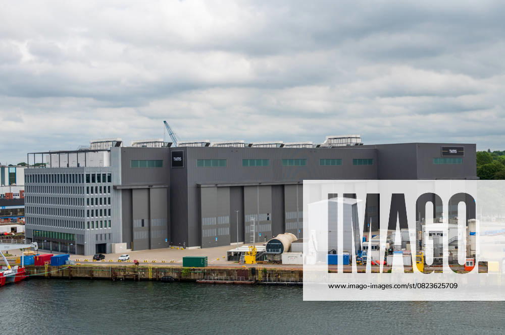 TKMS formerly TyssenKrupp Marinesystems in Kiel, the new halls for the construction of modern submarines