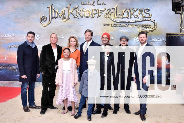 Rick Kavanian Uwe Ochsenknecht Leighanne Esperanzate Annette Frier Henning Baum Eden Gough Solomon Gordon Christoph Maria Fall Milan Peschel and director Dennis Gansel at Jim Knopf and Lukas the locomotive driver Film premiere on 18 03 2018 in Berlin Jim Knopf and Lukas the locomotive leader Filmpreniere in Berlin