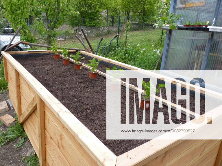 Raised bed in the garden can be planted Raised bed in garden ready for being planted 1088810228