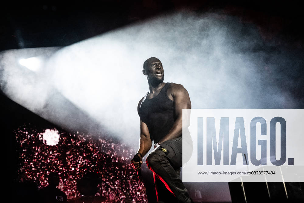 DENMARK Roskilde Festival 2025 British rapper Stormzy performs on the Orange Stage at Roskilde Festival on Thursday, July 3, 2025 , Roskilde Denmark