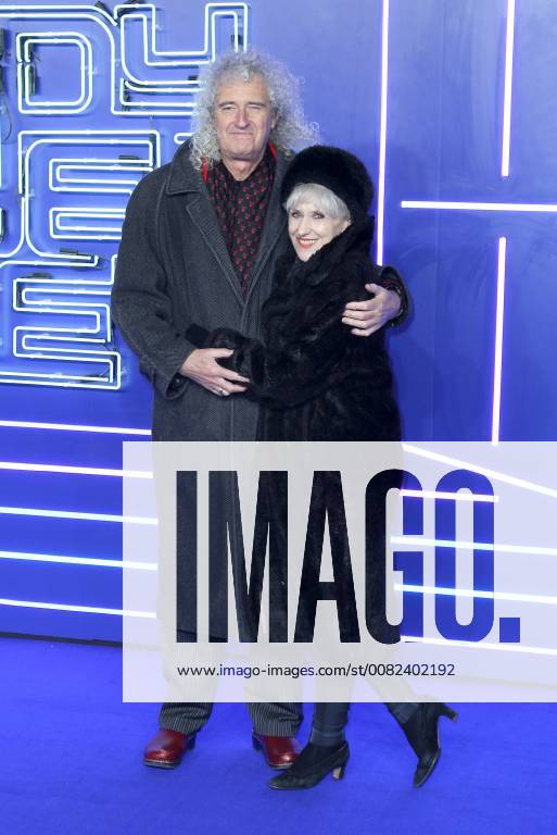 English musician Brian May and English actress Anita Dobson attend the European Premiere of Ready Player One at Vue West End in London. MARCH 19th 2018 MESx18643