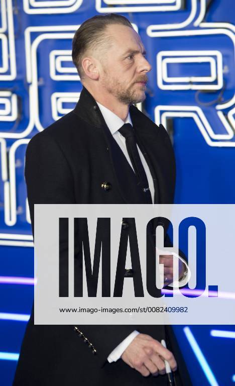 Ready Player One - European film premiere London, UK. Simon Pegg at Ready Player One - European film premiere at the Vue West End, Leicester Square, London on Monday 19 March 2018. LMK386-J1758-200318