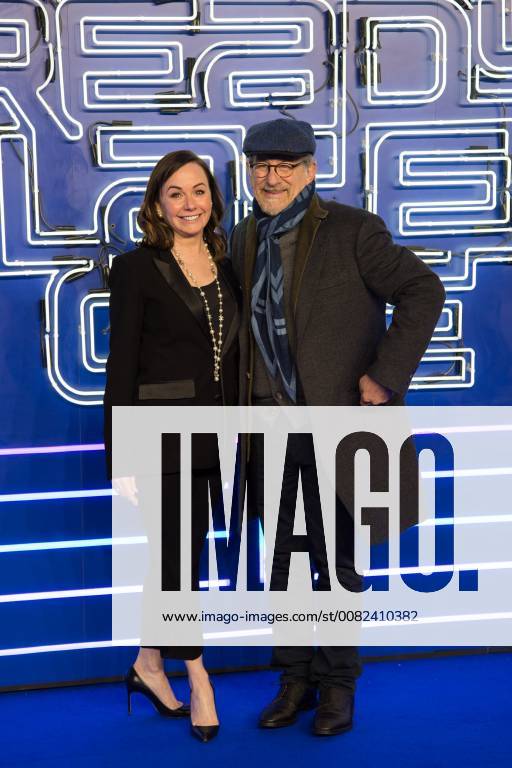 London, United Kingdom of Great Britain and Northern Ireland - Kristie Macosko Krieger and Steven Spielberg arriving at the European premiere of Ready Player One at the Vue West End on March 19, 2018 in London, England London United Kingdom of Great Britain and Northern Ireland - ZUMAny1_ 20180319_zaf_ny1_241
