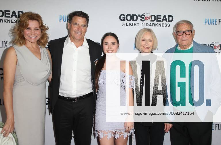 HOLLYWOOD, CA - MARCH 20: Gigi Rice, Ted McGinley, Emily McGinley, Bob McGinley, at the God s Not Dead: A Light in Darkness premiere at American Cinematheque s Egyptian Theatre on March 20, 2018 in Hollywood, California.