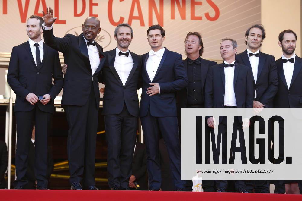 Conrad Kemp, Forest Whitaker, Orlando Bloom, Richard Grandpierre, Caryl Ferey, r Alexandre Desplat and Julien Rappeneau Montee des marches du film Zulu lors de la cloture du 66eme festival du film de Cannes Le 26 mai 2013 Redcarpet of Zulu for the closing ceremony of the 66th Cannes Film Festival On may 26th 2013 Cannes France