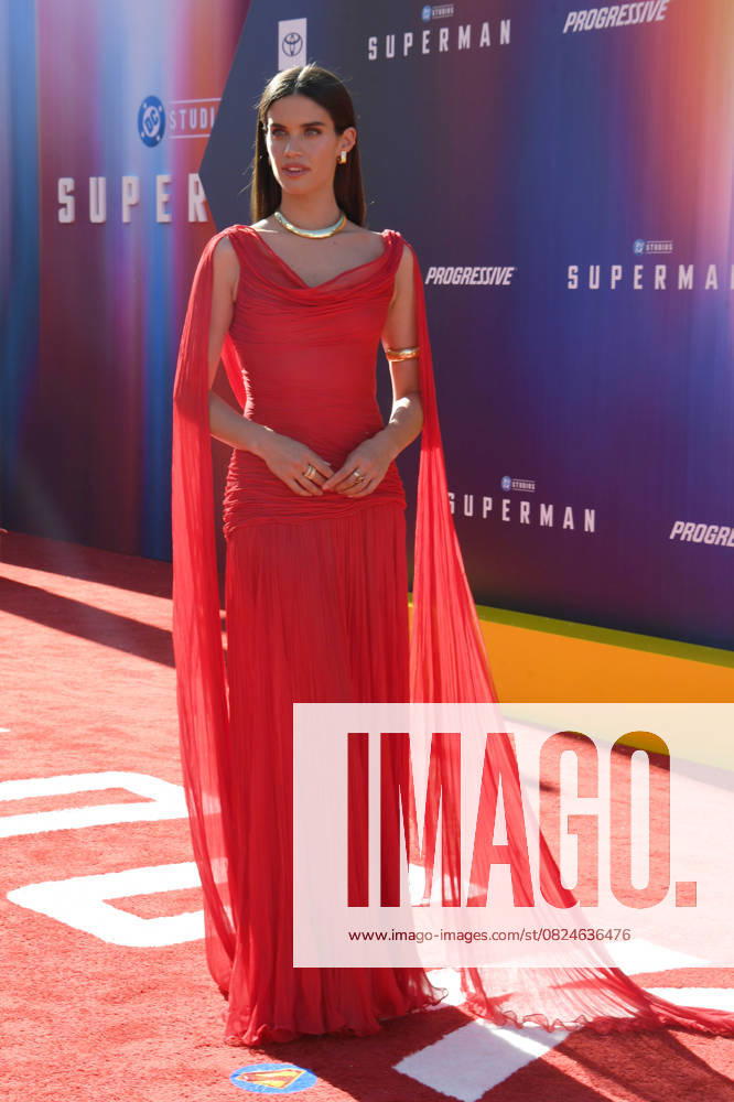 HOLLYWOOD, CA - JULY 7: Sara Sampaio attends the Los Angeles premiere of Superman at the TCL Chinese Theatre in Hollywood, California, on July 7, 2025