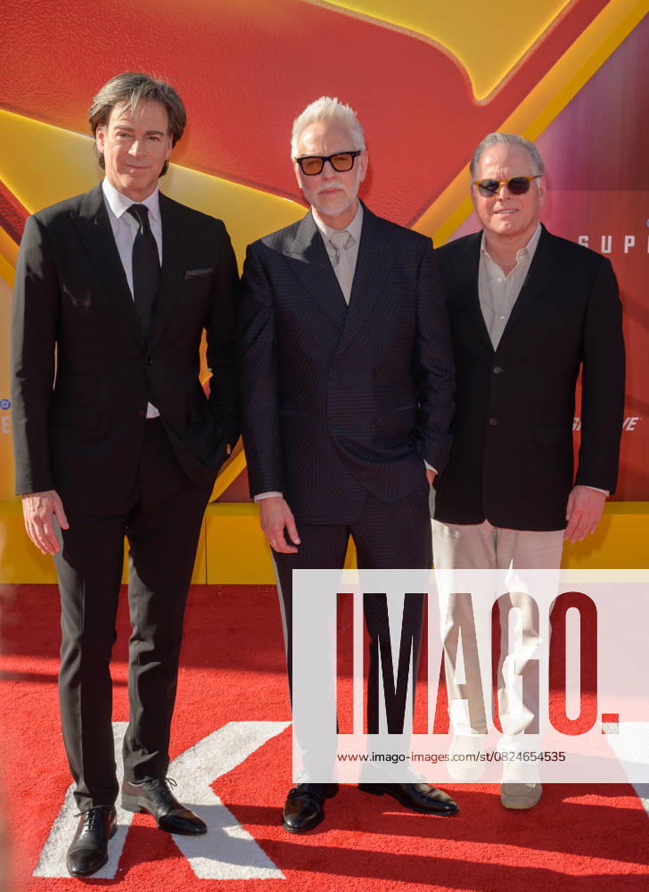 Superman Premiere - Los Angeles, USA LOS ANGELES, USA. July 07, 2025: Peter Safran, James Gunn & David Zaslav at the premiere for Superman at the TCL Chinese Theatre. Los Angeles CA USA