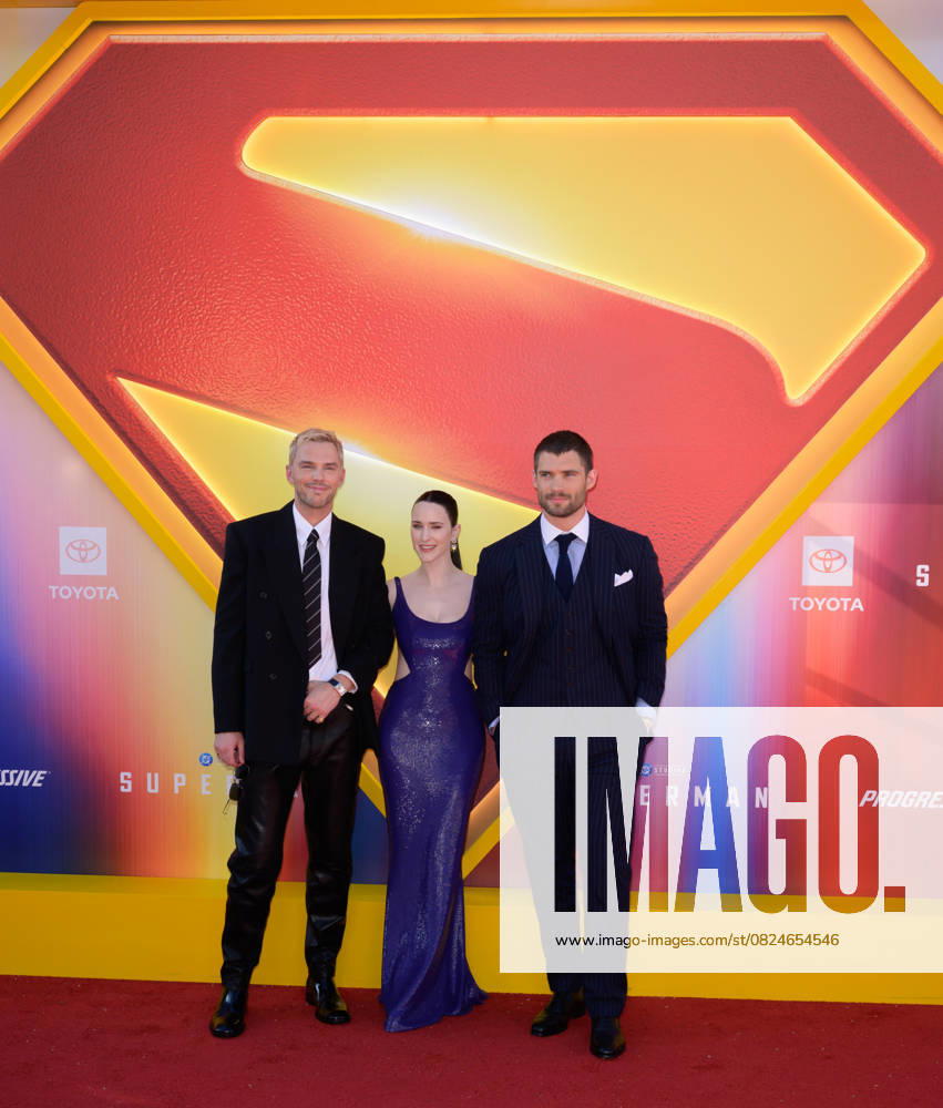 Superman Premiere - Los Angeles, USA LOS ANGELES, USA. July 07, 2025: Nicholas Hoult, Rachel Brosnahan & David Corenswet at the premiere for Superman at the TCL Chinese Theatre. Los Angeles CA USA