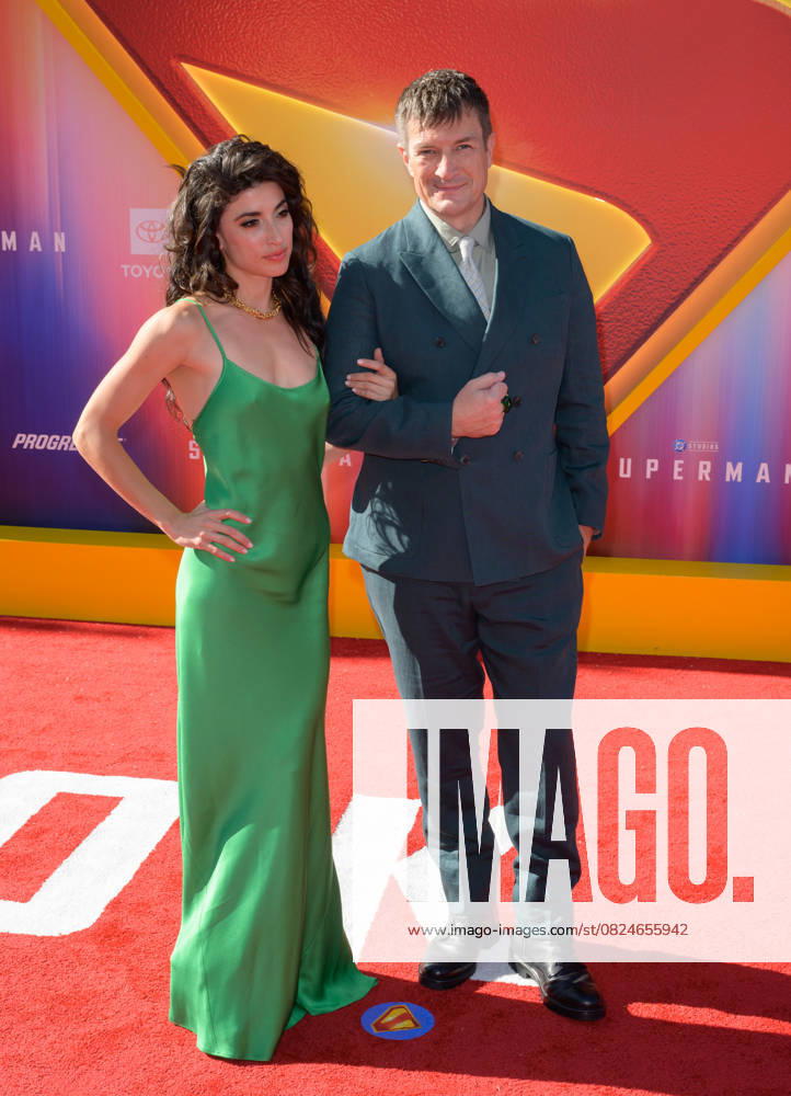 Superman Premiere - Los Angeles, USA LOS ANGELES, USA. July 07, 2025: Nathan Fillion & Tania Raymonde at the premiere for Superman at the TCL Chinese Theatre. Los Angeles CA USA