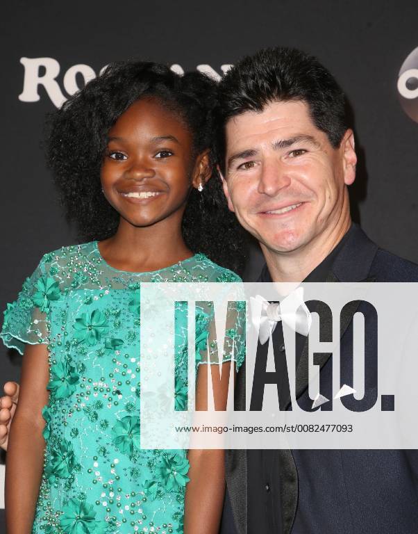 BURBANK, CA - MARCH 23: Jayden Rey, Michael Fishman, at Roseanne Premiere Event at Walt Disney Studio Lot on March 23, 2018 in Burbank, California.