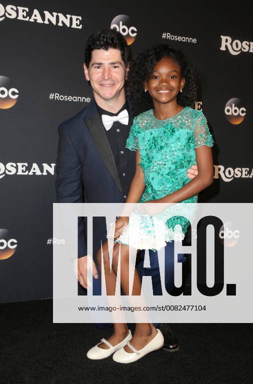 BURBANK, CA - MARCH 23: Jayden Rey, Michael Fishman, at Roseanne Premiere Event at Walt Disney Studio Lot on March 23, 2018 in Burbank, California.