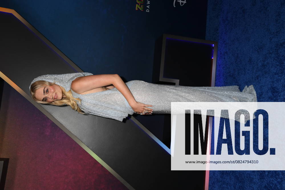 Meg Donnelly attends the world premiere of Disney s Zombies 4: Dawn of the Vampires at the El Capitan Theatre in Hollywood, California, on July 8, 2025.