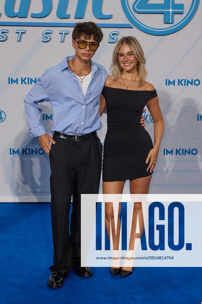 Noah Miguell and Lara Spengler Fan Event THE FANTASTIC FOUR FIRST STEPS at the Center in Berlin on 08 07 2025 Fan Event The Fantastic Four
