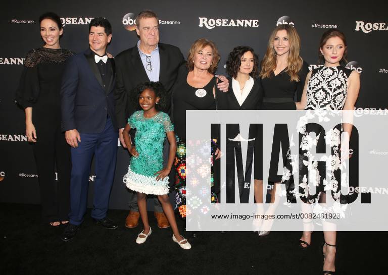 Burbank, CA, U.S. - 23 March 2018 - Burbank, California - Whitney Cummings, Michael Fishman, John Goodman, Roseanne Barr, Sarah Gilbert, Sarah Chalke, Emma Kenney, Jayden Rey. Roseanne Premiere Event held at Walt Disney Studios. Photo Credit: AdMedia Burbank U.S. - ZUMAa123 20180323_zaa_a123_097