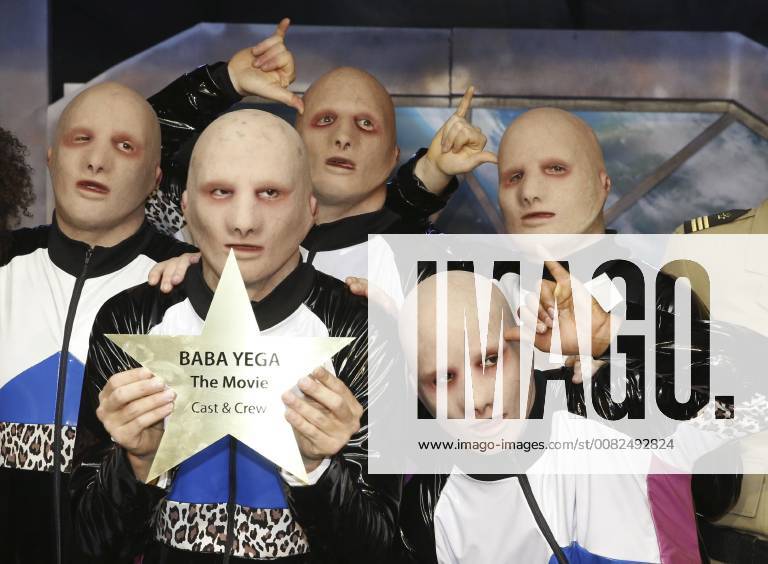 The dancers of Baba Yega pose for a group picture during the official premiere of Baba Yega movie in Antwerp kinepolis, Sunday 25 March 2018. The film will be released on 28 March. NICOLASxMAETERLINCK 05318260