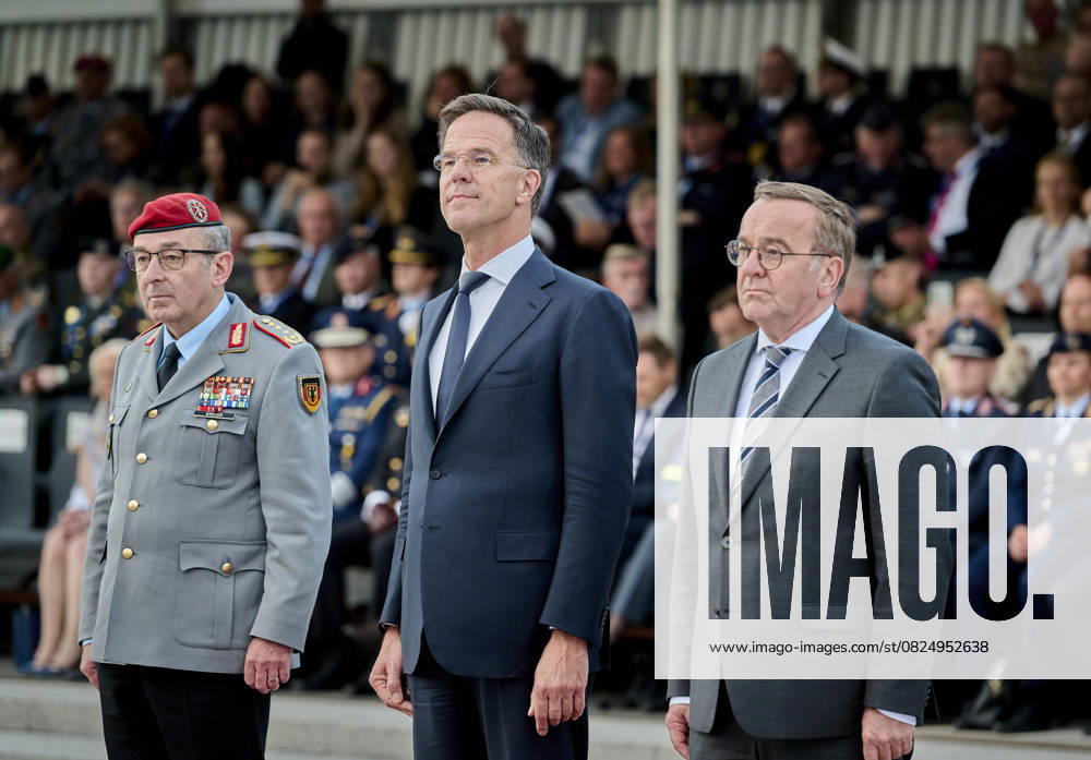 70 years of Germany in NATO EUR, Germany, Berlin, 09 07 2025 9 July 2025 marks the 70th anniversary of Germanys accession to NATO At the ceremony, Federal Chancellor Friedrich Merz CDU , Defense Minister Boris Pistorius SPD , Foreign Minister Johann Wadephul CDU and NATO Secretary General , Mark Rutte will give speeches at the Ministry of Defense