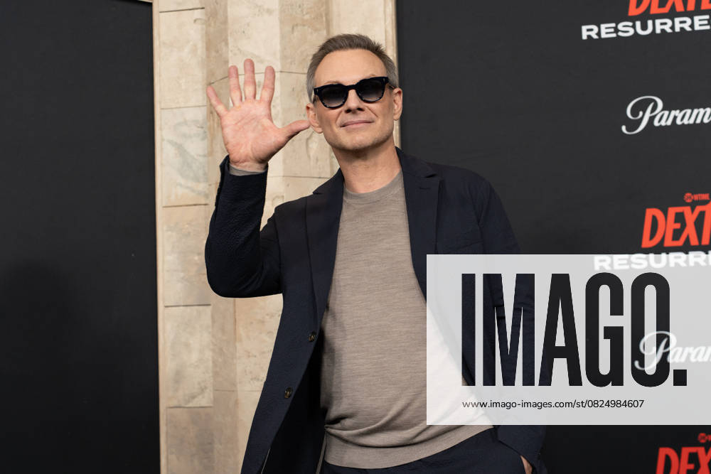 Christian Slater arrives on the red carpet at the world premiere of Dexter: Resurrection at Alice Tully Hall on Wednesday, July 9, 2025 in New York City. NYP20250709659 DEREKxFRENCH
