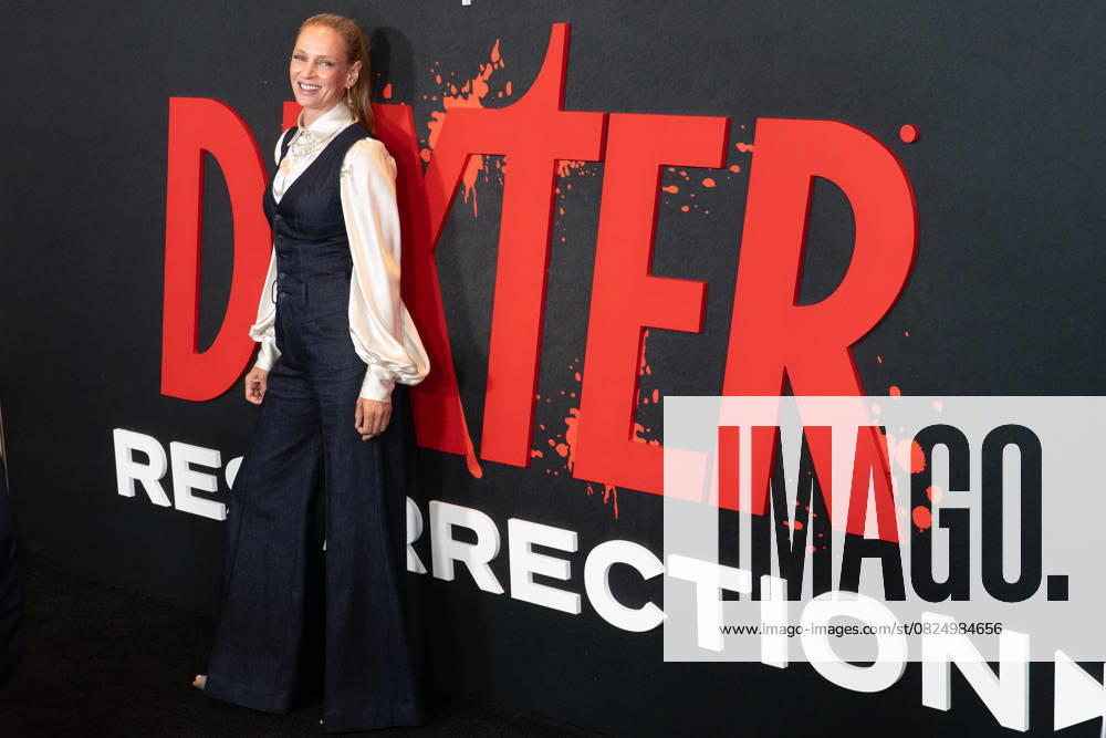 Uma Thurman arrives on the red carpet at the world premiere of Dexter: Resurrection at Alice Tully Hall on Wednesday, July 9, 2025 in New York City. NYP20250709668 DEREKxFRENCH