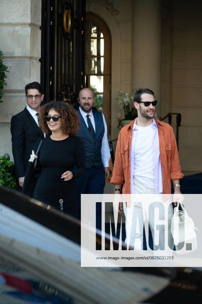 Léna Mahfouf and Simon Porte Jacquemus at the Hotel Ritz Paris during the Haute Couture Autumn Winter 2025 2026 fashion week on 9 July 2025 Jonathan Jacob Bestimage Celebs at the Hotel Ritz Paris during the Haute Couture Autumn Winter 2025 2026 fashion week on 9 July 2025 Paris France