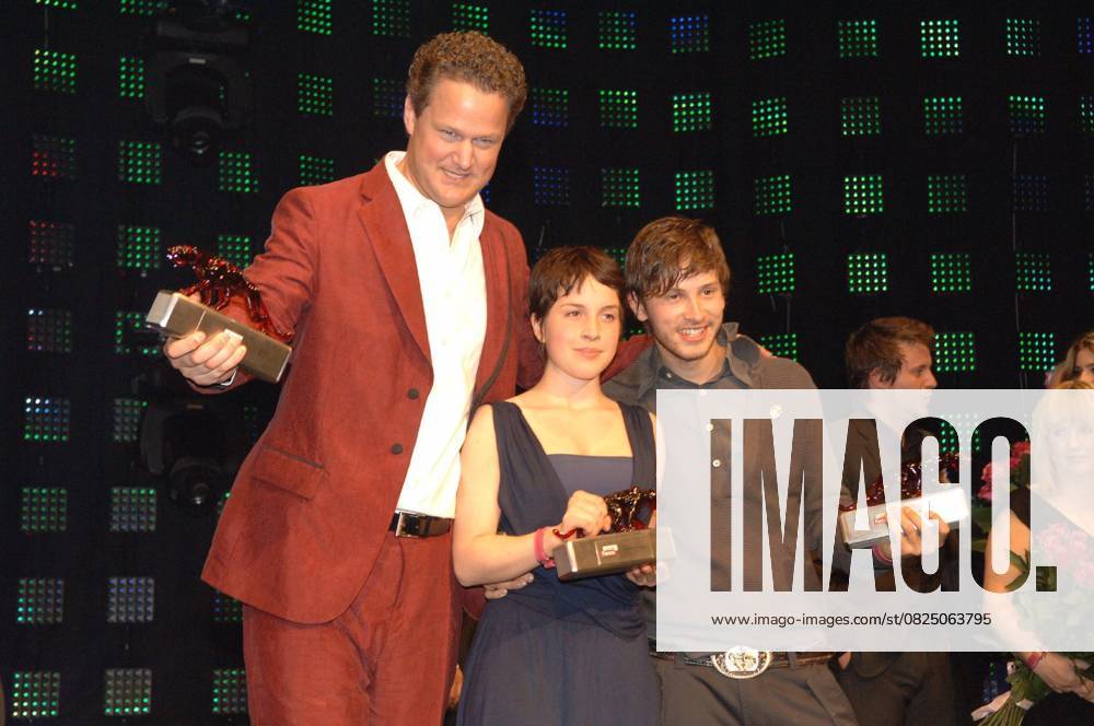 Florian Henckel von Donnersmarck, Paula Kalenberg and Franz Dinda on stage at the Bunte New Faces Award held at the BCC, Berlin, Germany WENN 622144