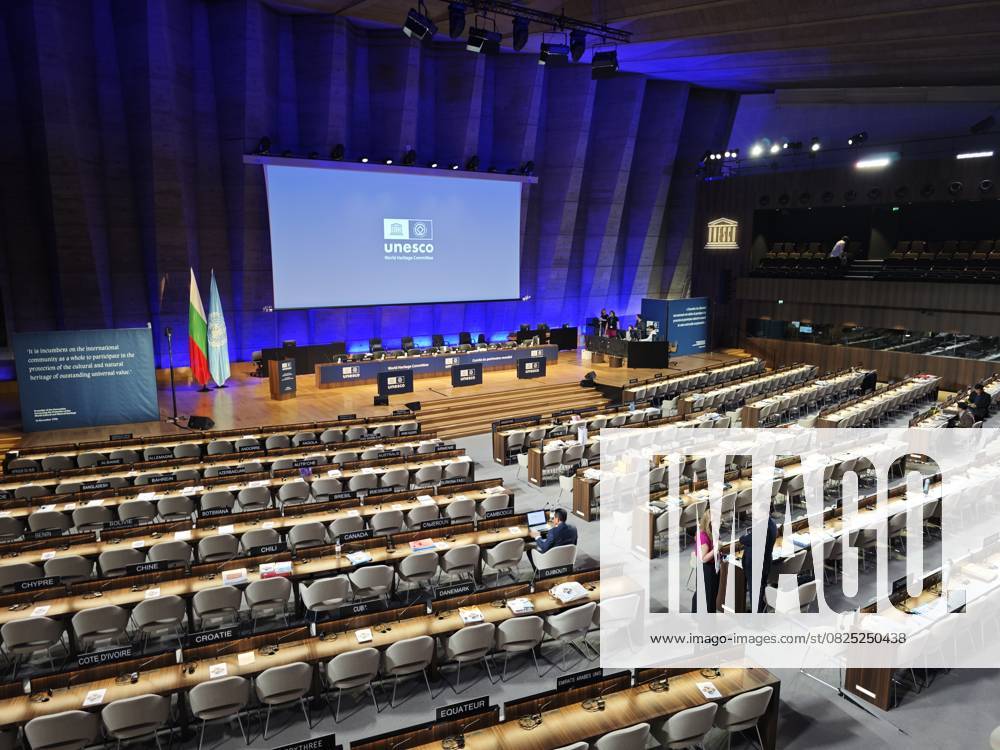 A glimpse into the United Nations Educational, Scientific and Cultural Organization (UNESCO) headquarters on July 10, 2025 in Paris, France.
