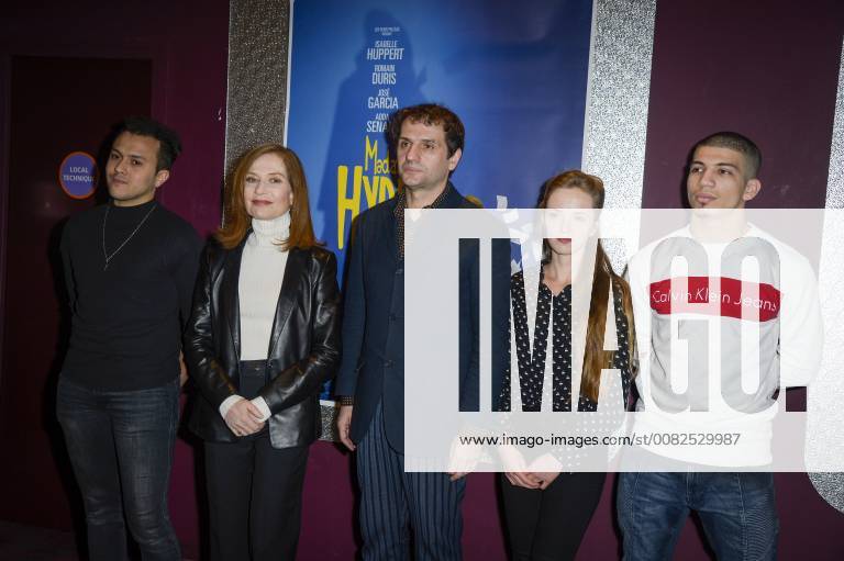 Paris, Ile de France, France - Belkacem Lalaoui, Isabelle Huppert Serge Bozon, Roxane Arnal and Adda Senani seen at the premiere of Madame Hyde at the Gaumont Capucines cinema in Paris. Paris France - ZUMAs197 20180327_zaa_s197_037