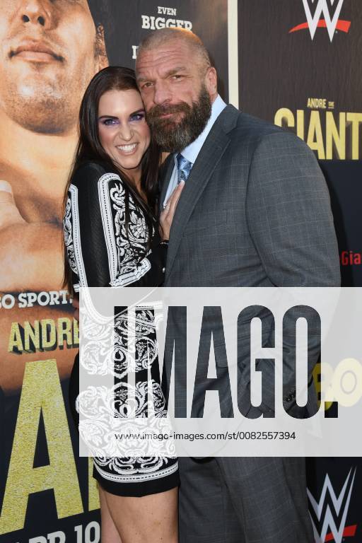 Hollywood, CA, U.S. - 29 March 2018 - Hollywood, California - Stephanie McMahon, Paul Triple H Levesque. Andre the Giant Los Angeles Angeles premiere held at ACinerama Dome. Photo Credit: AdMedia Hollywood U.S. - ZUMAa123 20180329_zaa_a123_044