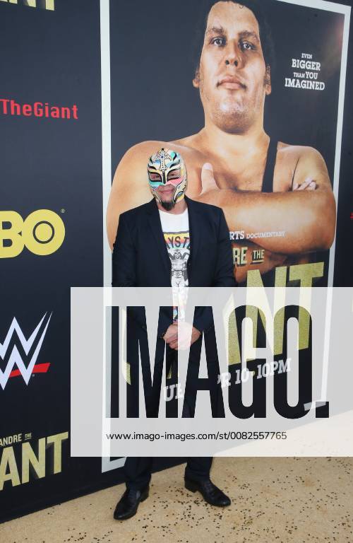 HOLLYWOOD, CA - MARCH 29: Rey Mysterio, at Los Angeles Premiere of Andre The Giant from HBO Documentaries at Pacific Cinerama Dome in Hollywood, California on March 29, 2018.