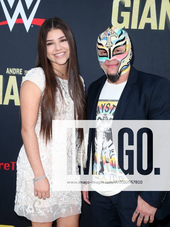 HOLLYWOOD, CA - MARCH 29: Rey Mysterio, at Los Angeles Premiere of Andre The Giant from HBO Documentaries at Pacific Cinerama Dome in Hollywood, California on March 29, 2018.