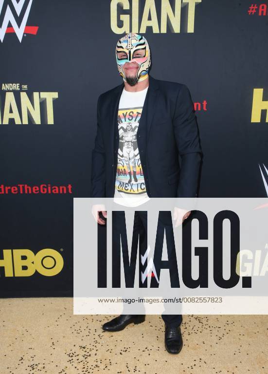 HOLLYWOOD, CA - MARCH 29: Rey Mysterio, at Los Angeles Premiere of Andre The Giant from HBO Documentaries at Pacific Cinerama Dome in Hollywood, California on March 29, 2018.