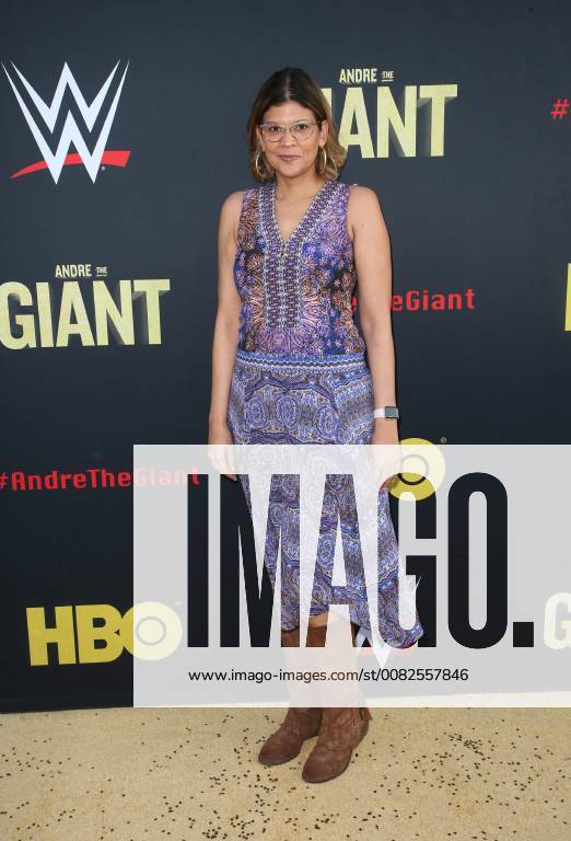 HOLLYWOOD, CA - MARCH 29: Aida Rodriguez, at Los Angeles Premiere of Andre The Giant from HBO Documentaries at Pacific Cinerama Dome in Hollywood, California on March 29, 2018.