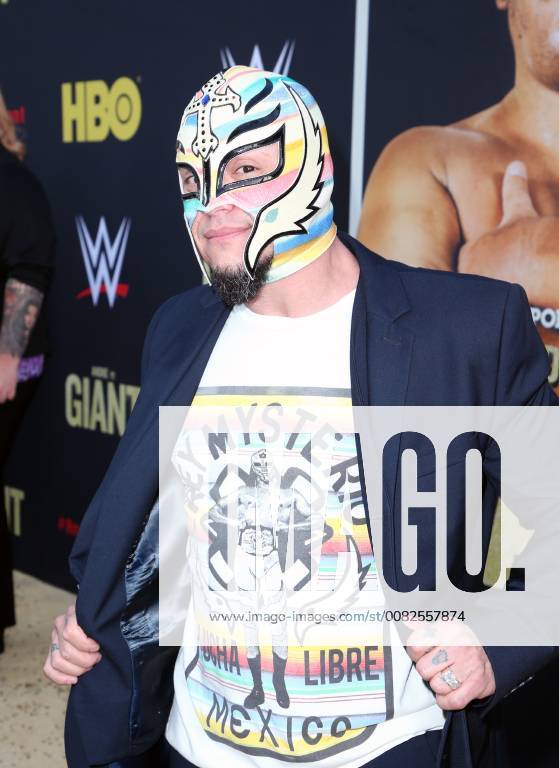 HOLLYWOOD, CA - MARCH 29: Rey Mysterio, at Los Angeles Premiere of Andre The Giant from HBO Documentaries at Pacific Cinerama Dome in Hollywood, California on March 29, 2018.