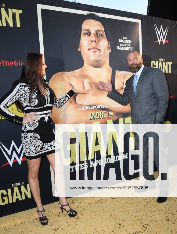 Hollywood, CA, U.S. - 29 March 2018 - Hollywood, California - Stephanie McMahon, Paul Triple H Levesque. Andre the Giant Los Angeles Angeles premiere held at ACinerama Dome. Photo Credit: AdMedia Hollywood U.S. - ZUMAa123 20180329_zaa_a123_012