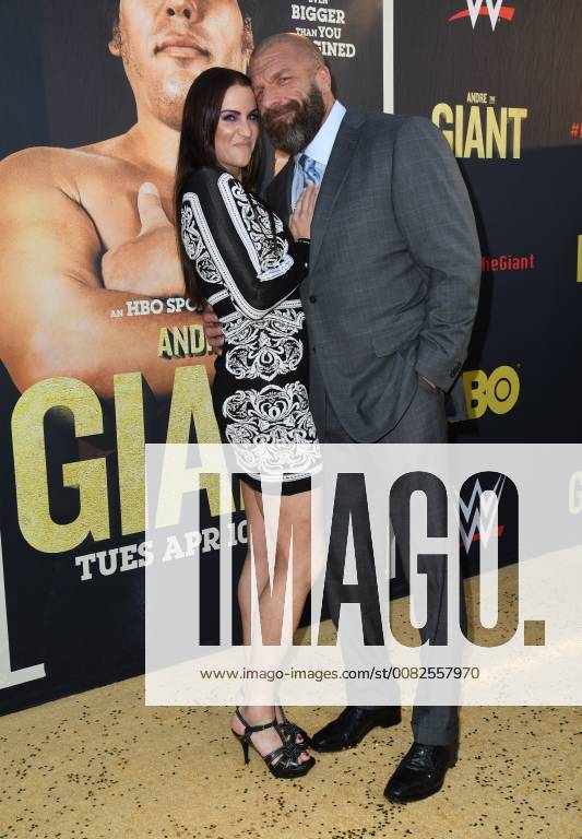 Hollywood, CA, U.S. - 29 March 2018 - Hollywood, California - Stephanie McMahon, Paul Triple H Levesque. Andre the Giant Los Angeles Angeles premiere held at ACinerama Dome. Photo Credit: AdMedia Hollywood U.S. - ZUMAa123 20180329_zaa_a123_023