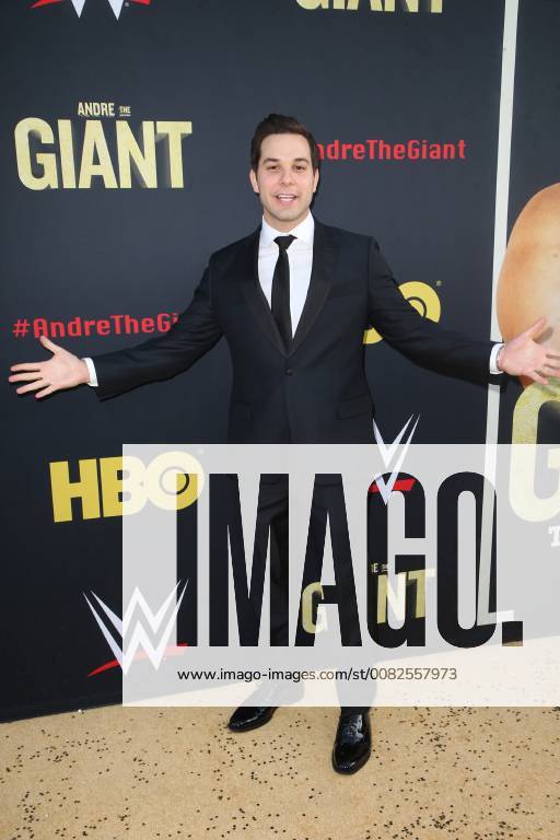 HOLLYWOOD, CA - MARCH 29: Skylar Astin, at Los Angeles Premiere of Andre The Giant from HBO Documentaries at Pacific Cinerama Dome in Hollywood, California on March 29, 2018.