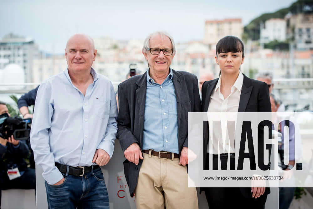 Dave Johns, Ken Loach and Hayley Squires at the photocall for the film Daniel Blake at the 69th Cannes International Film Festival on may 13th, 2016 Photocell for the film Daniel Blake during 69th Cannes film Festival on may 13th, 2016 Cannes