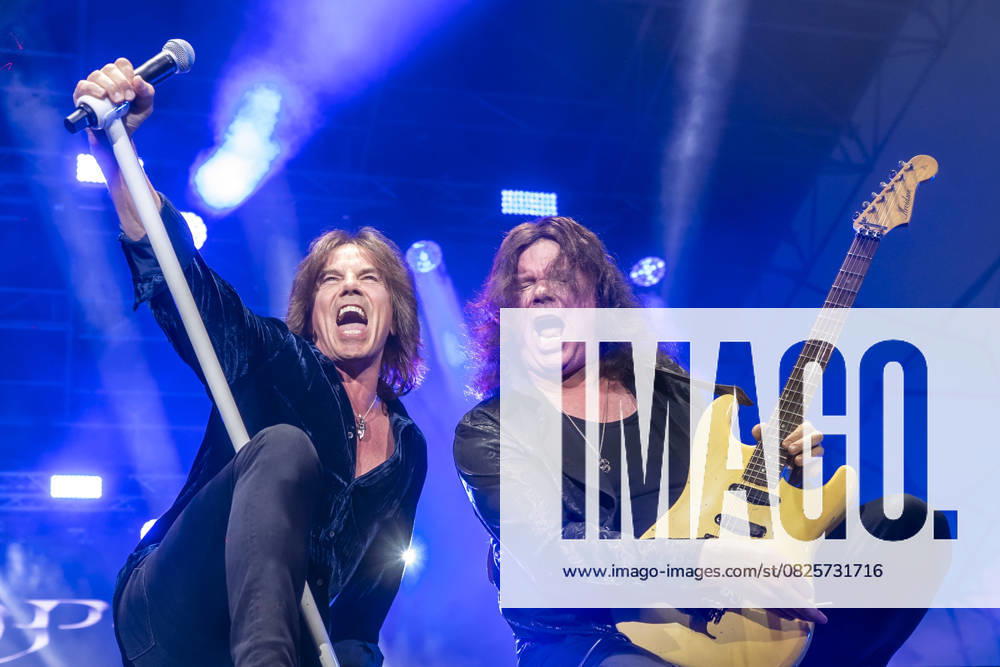 Bilder des Jahres 2025, Entertainment 07 Juli Genoa, Monday, July 14, 2025. Europe, Joey Tempest s band, will perform at the Porto Antico.