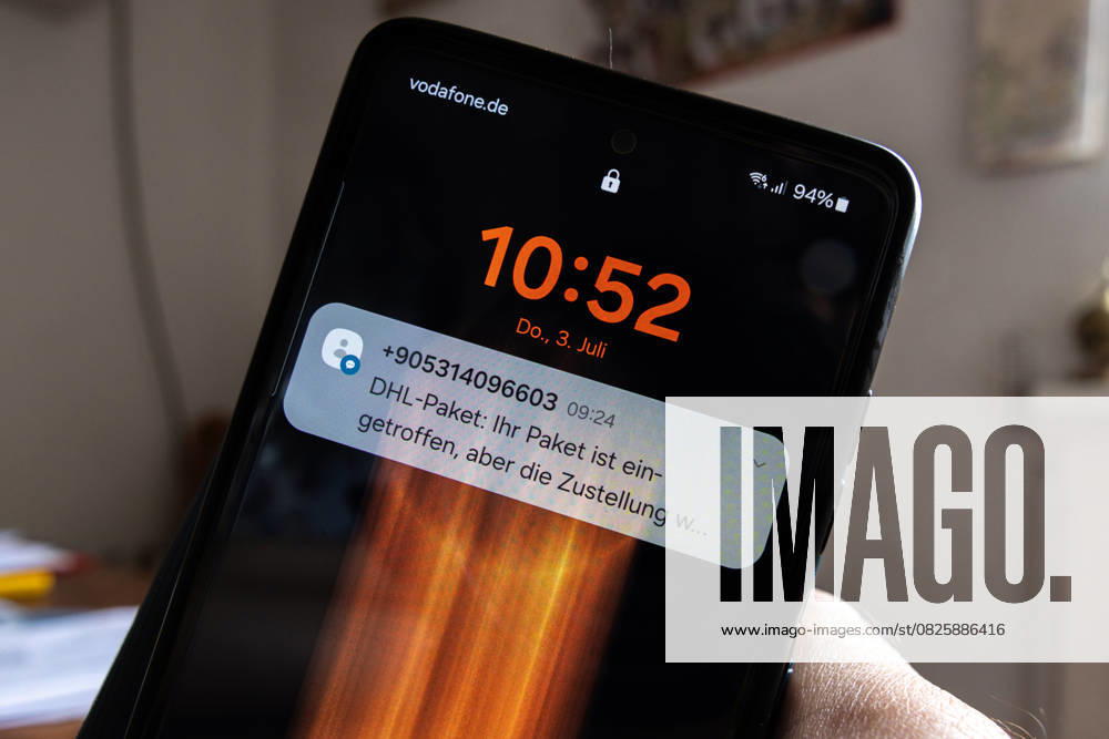 Deceptive SMS An SMS on a smartphone with the false claim that a package has not been delivered with a link to a trap A note on the scam is the phone number from abroad