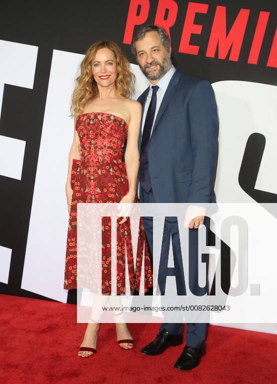 WESTWOOD, CA - APRIL 3: Leslie Mann and Judd Apatow at the Blockers film premiere at the Regency Village Theatre in Westwood, California on April 3, 2018.