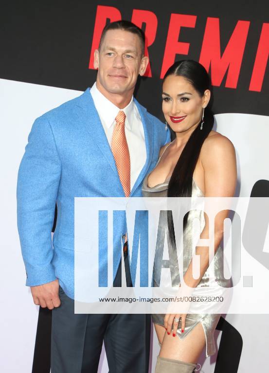 WESTWOOD, CA - APRIL 3: John Cena and Nikki Bella at the Blockers film premiere at the Regency Village Theatre in Westwood, California on April 3, 2018.