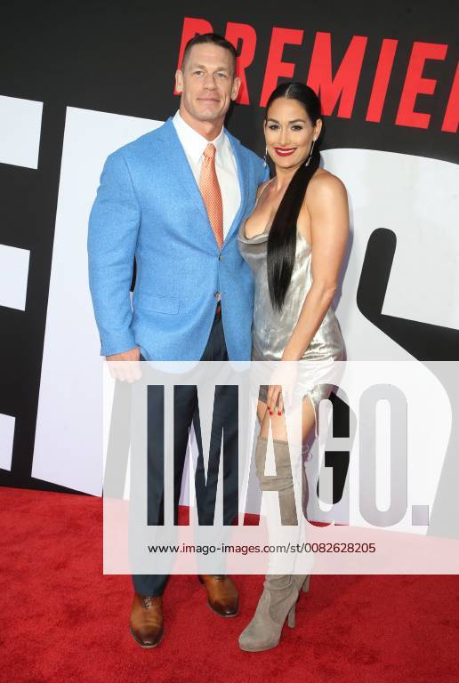WESTWOOD, CA - APRIL 3: John Cena and Nikki Bella at the Blockers film premiere at the Regency Village Theatre in Westwood, California on April 3, 2018.